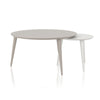 COSMOLIVING CARNEGIE NESTING TABLES - TAUPE & WHITE