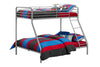 BUNK BED SINGLE OVER DOUBLE  SILVER/GREY