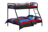 BUNK BED SINGLE OVER DOUBLE BLACK