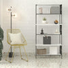 COSMOLIVING (US) Ella 5 Shelf Bookcase White Marble/Black