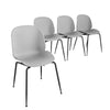 COSMOLIVING (UK) Aria Resin Dining Chairs 4PK Light Grey