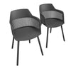 COSMOLIVING (US) Camelo Resin Dining Chairs 2PK Black