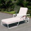 NOVOGRATZ (UK) Connie Outdoor Sun Lounger White and Rosewater