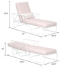 NOVOGRATZ (UK) Connie Outdoor Sun Lounger White and Rosewater