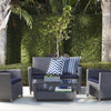 COSCO (US) 4 PC Malmo Patio Set w/cushions Navy/Grey