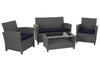 COSCO (US) 4 PC Malmo Patio Set w/cushions Navy/Grey