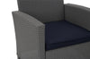 COSCO (US) 4 PC Malmo Patio Set w/cushions Navy/Grey