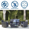 COSCO (US) 4 PC Malmo Patio Set w/cushions Navy/Grey