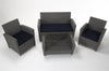 COSCO (UK) Malmo 4PC Patio Set Grey with Navy Cushions