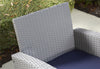 COSCO (US) 4 PC Malmo Patio Set w/cushions Navy/Grey