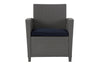 COSCO (US) 4 PC Malmo Patio Set w/cushions Navy/Grey