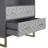 COSMOLIVING SCARLETT BOOKCASE WITH DRAWERS, GRAPHITE GRAY