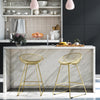 COSMOLIVING ELLIS WIRE COUNTER STOOL - GOLD